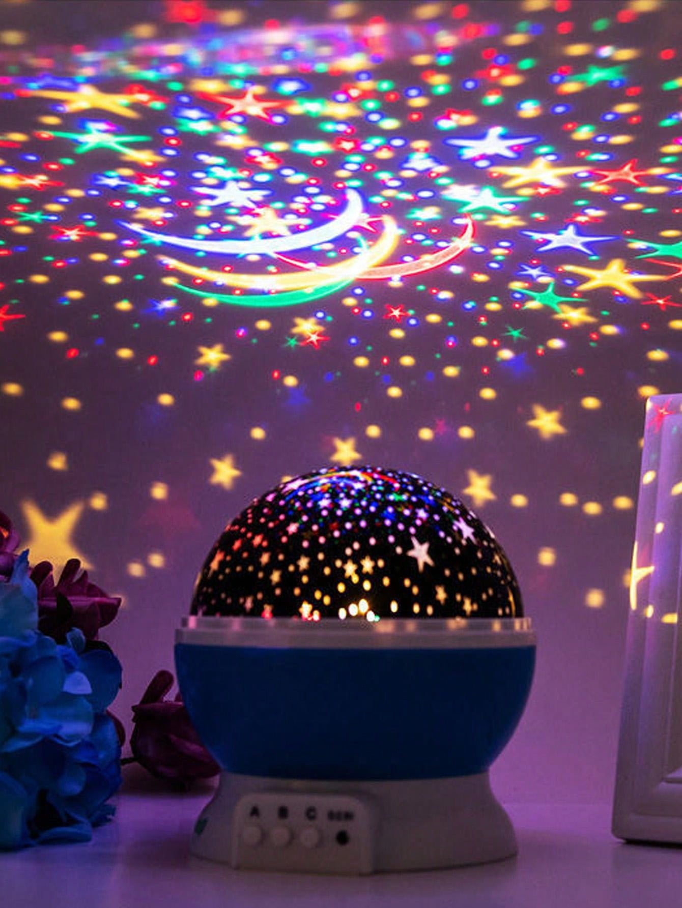 1 peça Luz de Projeção para Quarto Infantil, Luz Companheira do Sono da Criança, Rotação de 360°, Luz de Humor com Planeta Onírico e Céu Estrelado, Projetor de Céu Estrelado Romântico
