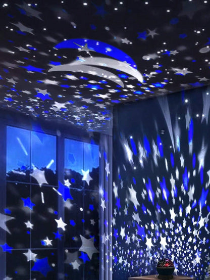 1 peça Luz de Projeção para Quarto Infantil, Luz Companheira do Sono da Criança, Rotação de 360°, Luz de Humor com Planeta Onírico e Céu Estrelado, Projetor de Céu Estrelado Romântico