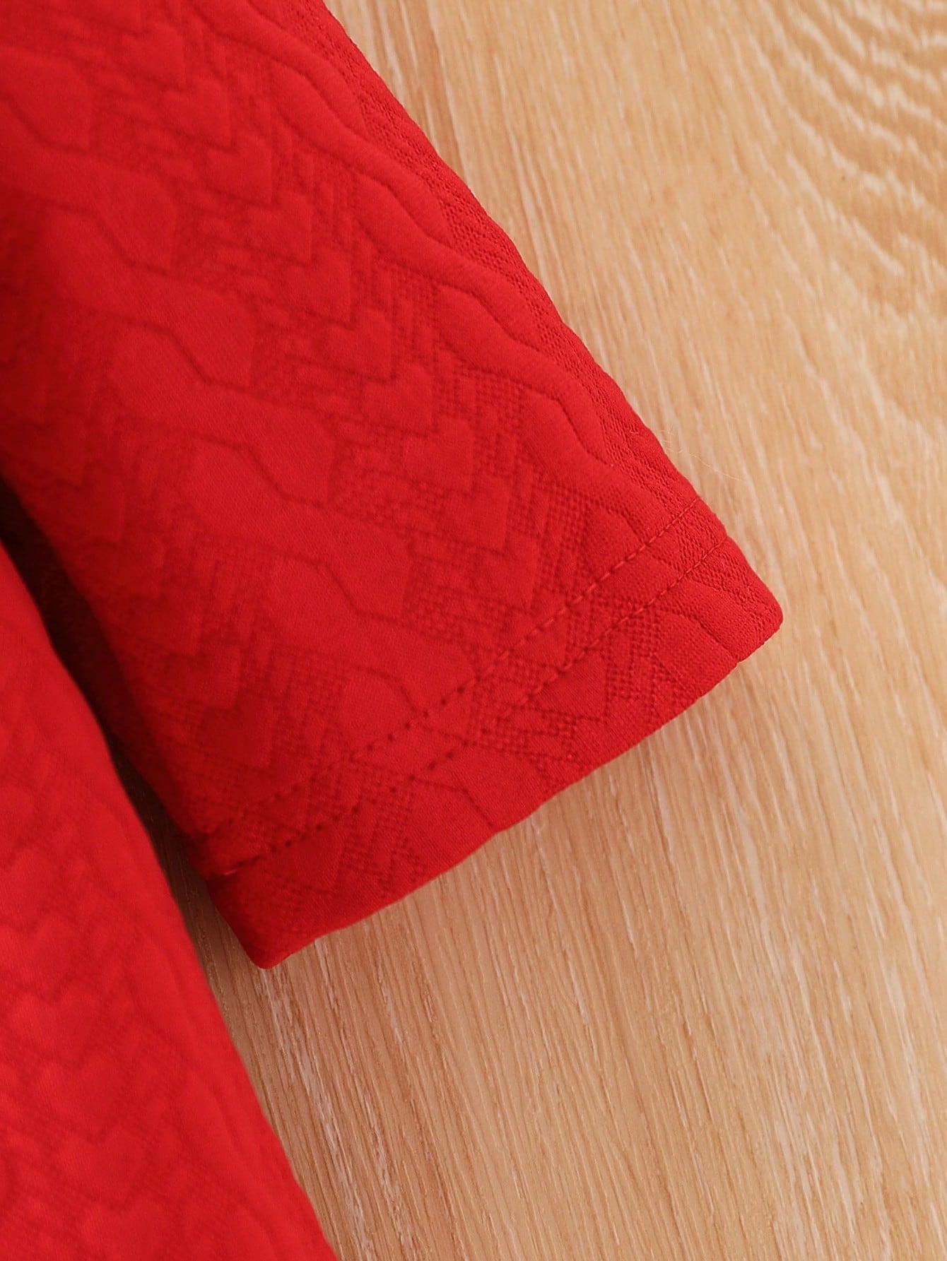 2 peças/Conjunto Vestido e Casaco de Jacquard Elegante de Pelúcia para Meninas Bebê, Adequado para Natal, Brincadeiras ao Ar Livre