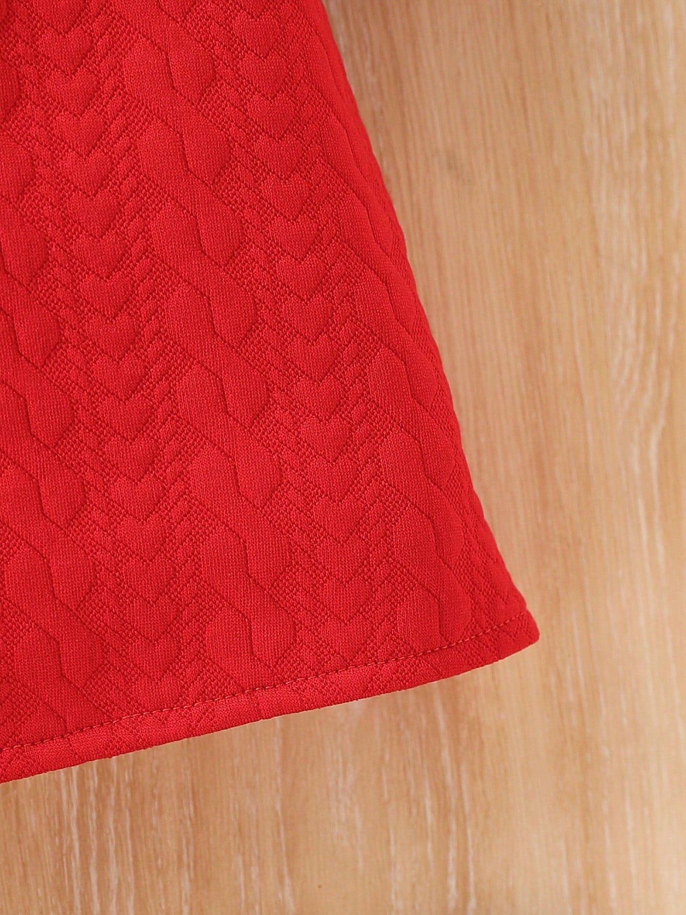 2 peças/Conjunto Vestido e Casaco de Jacquard Elegante de Pelúcia para Meninas Bebê, Adequado para Natal, Brincadeiras ao Ar Livre