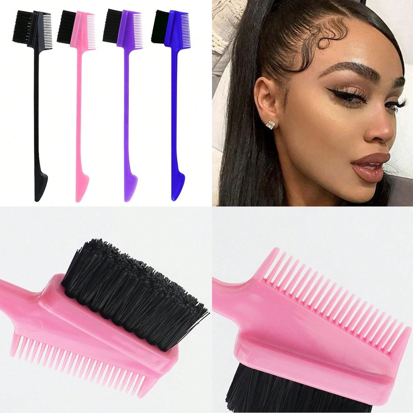 IKT Barra de Cera de Cabelo IKTY com Escovas de Cabelo para Penteado Repuxado - Pomada de Longa Duração para Estilo Livre de Frizz - Pentes Nutritivos para Cabelo e Peruca - Fixação o Dia Todo, Realça o Brilho