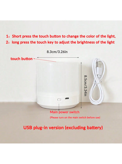 1 Peça Lâmpada de cabeceira com controle de toque mini USB com luz quente - Luminária noturna a LED alimentada por USB, cria um ambiente acolhedor no quarto e decoração doméstica, adequada para quarto, luz noturna infantil, quarto de bebê, adolescente e