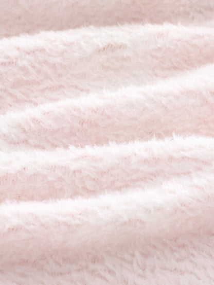 Roupão de Quimono Aberto na Frente com Capuz, Cinto e Estampa Floral Miúda para Meninas, Roupas de Inverno