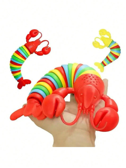 Lagosta Fidget Slug Desmonta e Monta Sensorial Bebe Colorida Atrativa Com Luzes ENVIO IMEDIATO