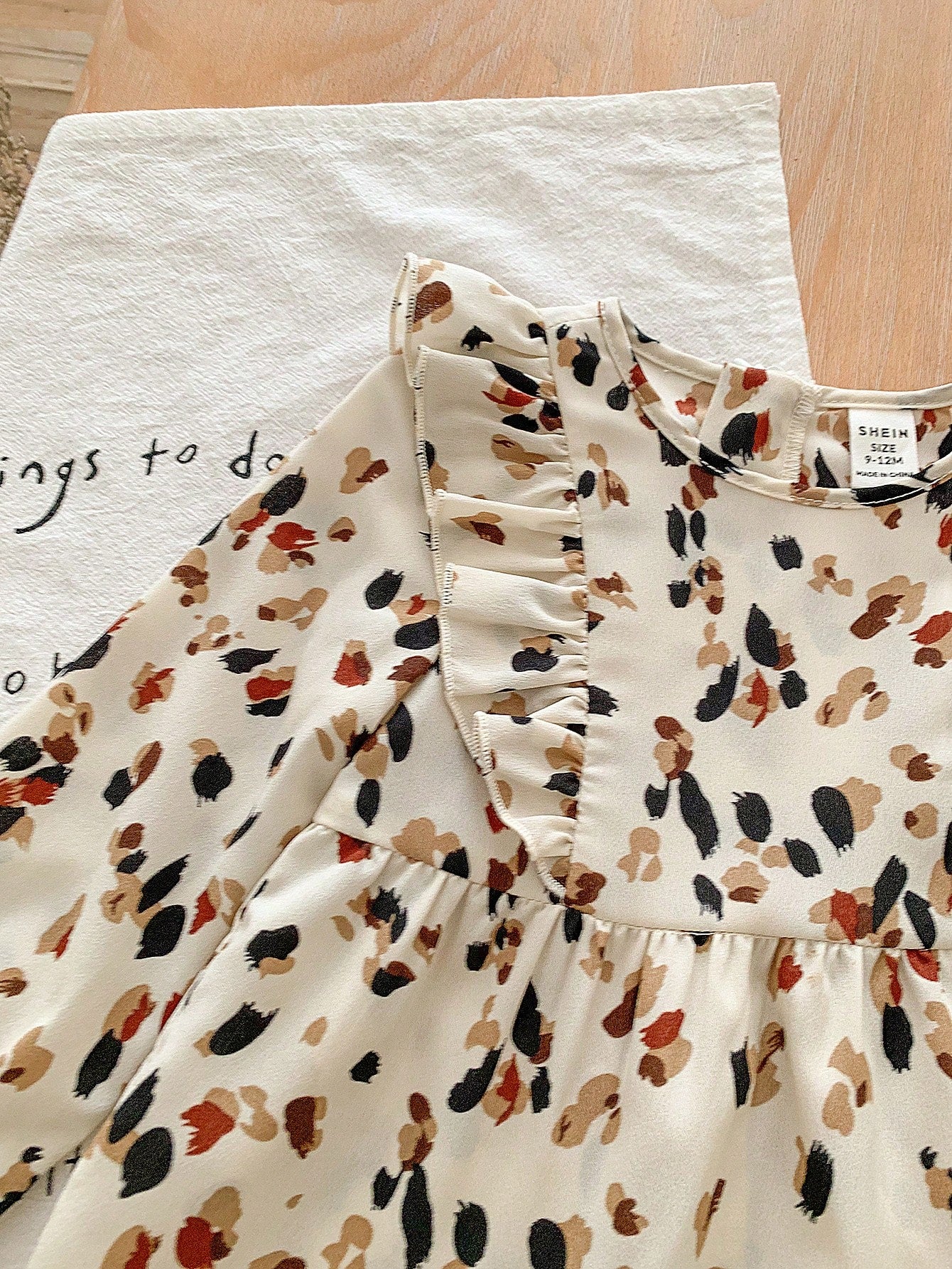 Vestido Longo com Manga Sino e Babado com Estampa de Bolinhas para Meninas Bebê, Elegante e Fofo, Ótimo para Uso Casual, Diário e Escolar no Outono e Inverno, para o Natal, Roupas de Inverno para Meninas
