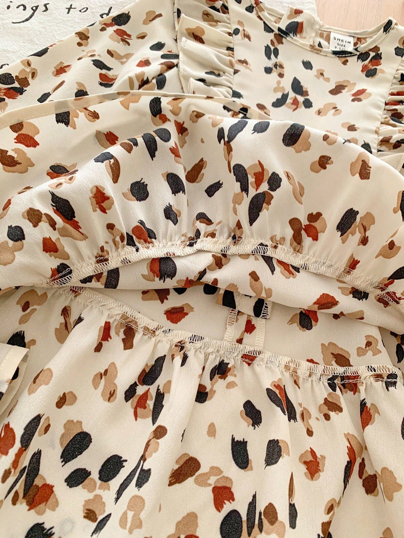 Vestido Longo com Manga Sino e Babado com Estampa de Bolinhas para Meninas Bebê, Elegante e Fofo, Ótimo para Uso Casual, Diário e Escolar no Outono e Inverno, para o Natal, Roupas de Inverno para Meninas