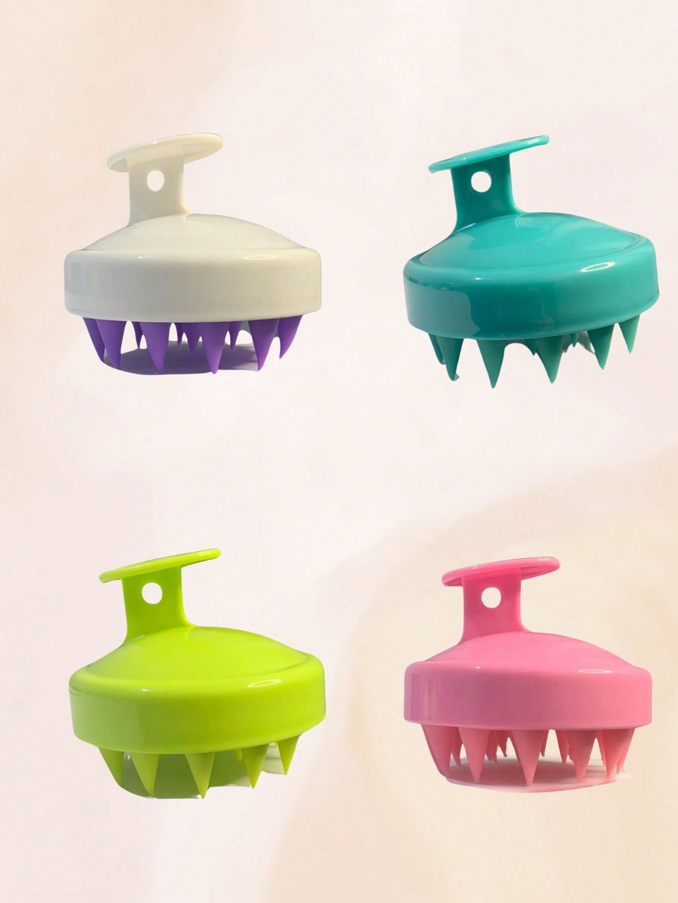 Escova Massageadora Luxo Couro Cabeludo. Massageador Capilar Silicone Macio Para Higienizar e Combater a Caspa