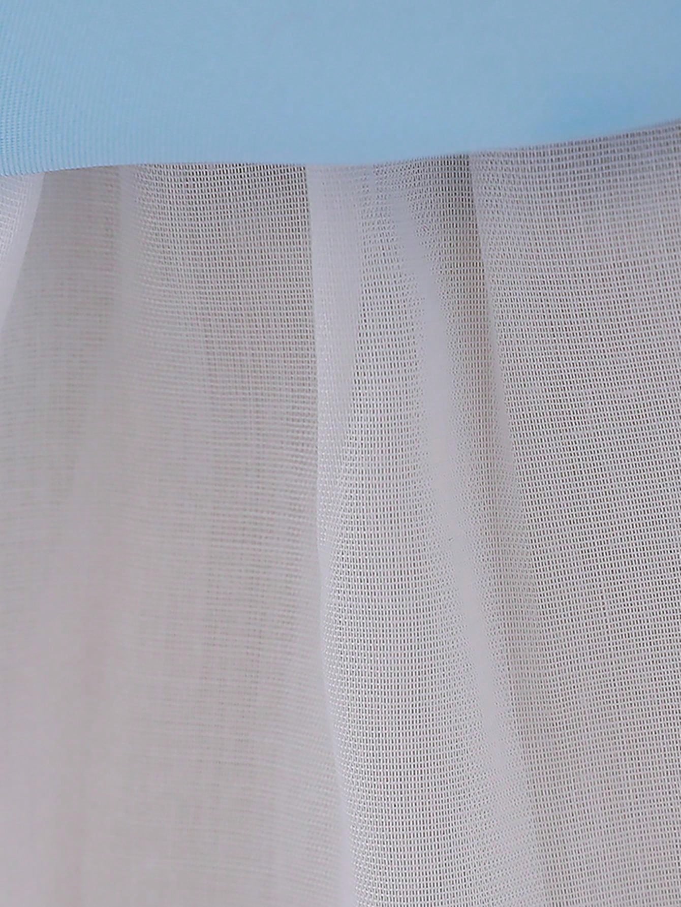 Vestido de Daminha de Honra Encantador com Decoração de Laço e Tule nas Costas, Adequado para Casamento, Festa, Evento de Aniversário
