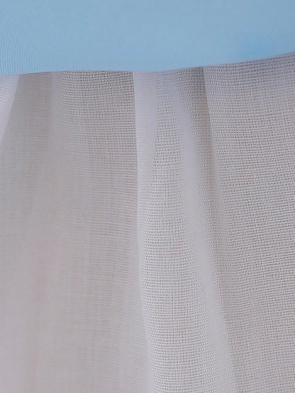 Vestido de Daminha de Honra Encantador com Decoração de Laço e Tule nas Costas, Adequado para Casamento, Festa, Evento de Aniversário