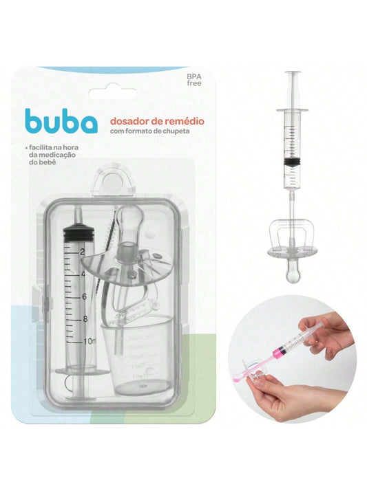 Buba Dosador de Remédio Formato Chupeta Silicone com Estojo Buba