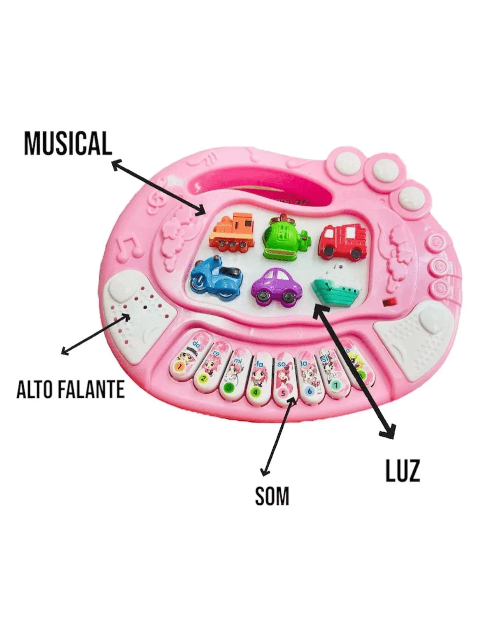 Brinquedo Infantil música teclado piano com som e luz musical para crianças e bebês/presentes