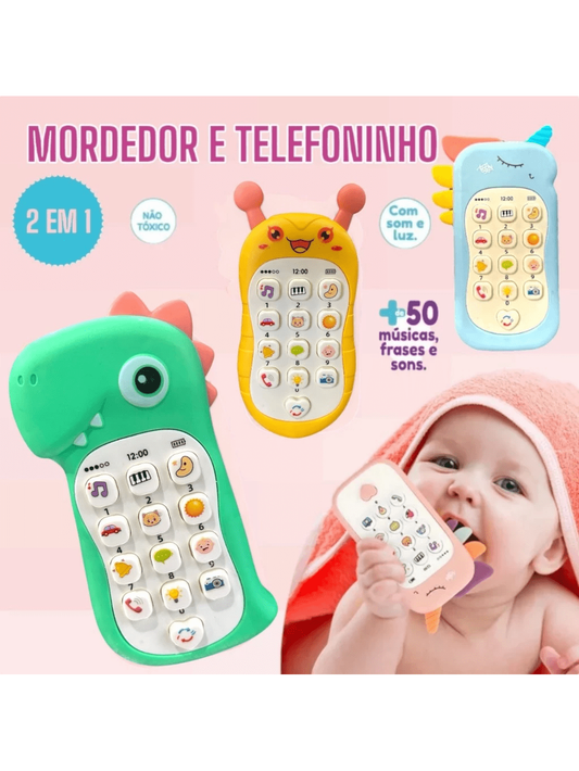 Brinquedo Telefone Celular Com 13 botões Para Aprendizagem Com Som Números