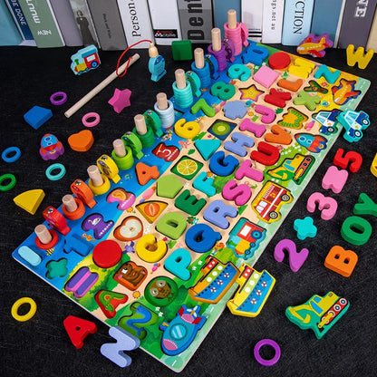 Montessori de madeira brinquedos educativos para crianças aprendizagem precoce