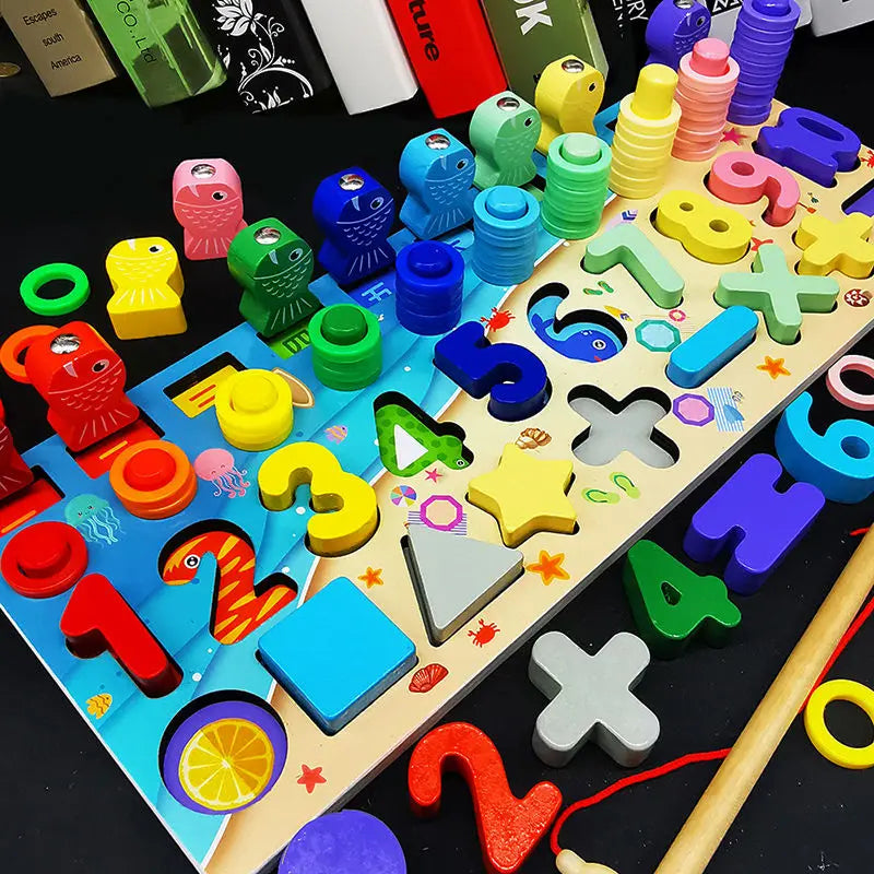 Montessori de madeira brinquedos educativos para crianças aprendizagem precoce