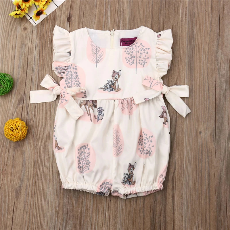 Macacão Moda Infantil Floral Roupas 0-24M