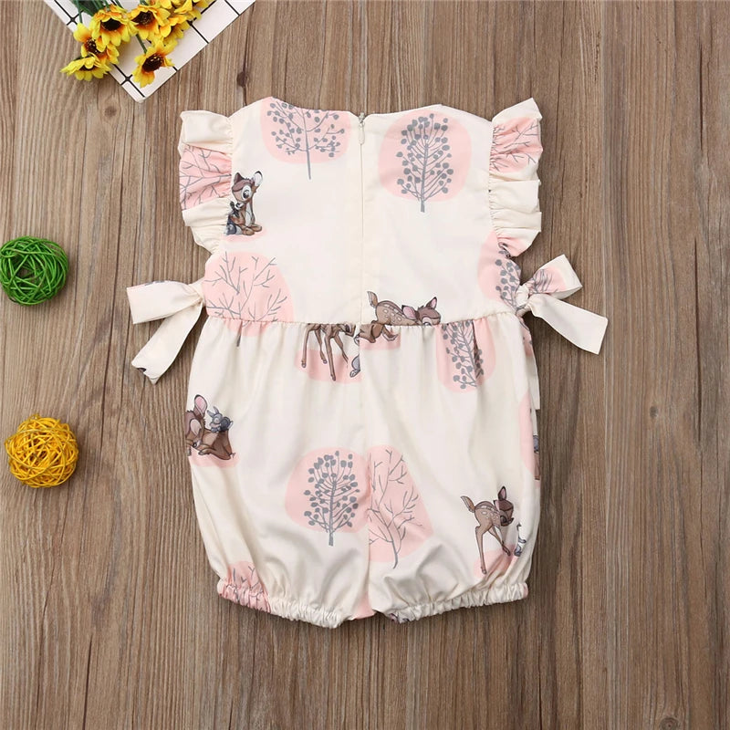 Macacão Moda Infantil Floral Roupas 0-24M