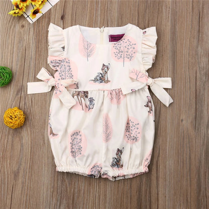 Macacão Moda Infantil Floral Roupas 0-24M