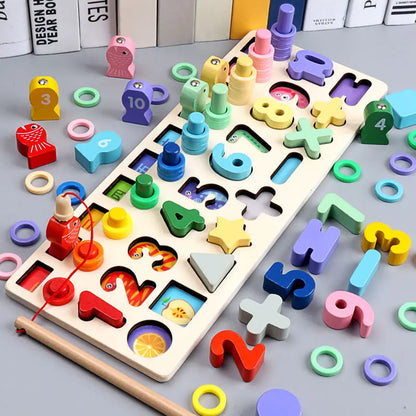 Montessori de madeira brinquedos educativos para crianças aprendizagem precoce