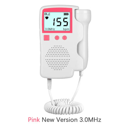 Upgraded 3.0MHz Doppler Fetal Heart rate Monitor Home Pregnancy Baby Fetal Sound Heart Rate Detector LCD Display No Radiation