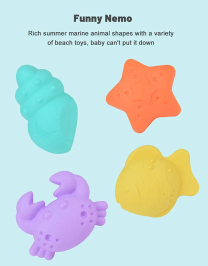 Children's summer beach toy set Whale luggage trolley case summer sand shovel outdoor water toy