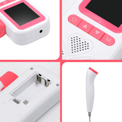 Upgraded 3.0MHz Doppler Fetal Heart rate Monitor Home Pregnancy Baby Fetal Sound Heart Rate Detector LCD Display No Radiation