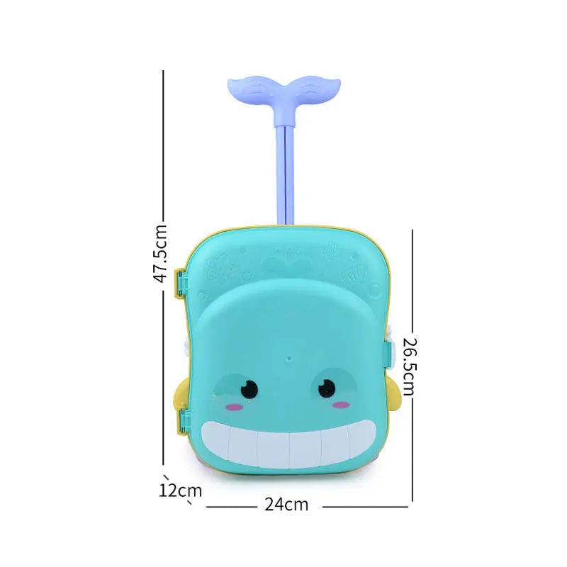 Children's summer beach toy set Whale luggage trolley case summer sand shovel outdoor water toy