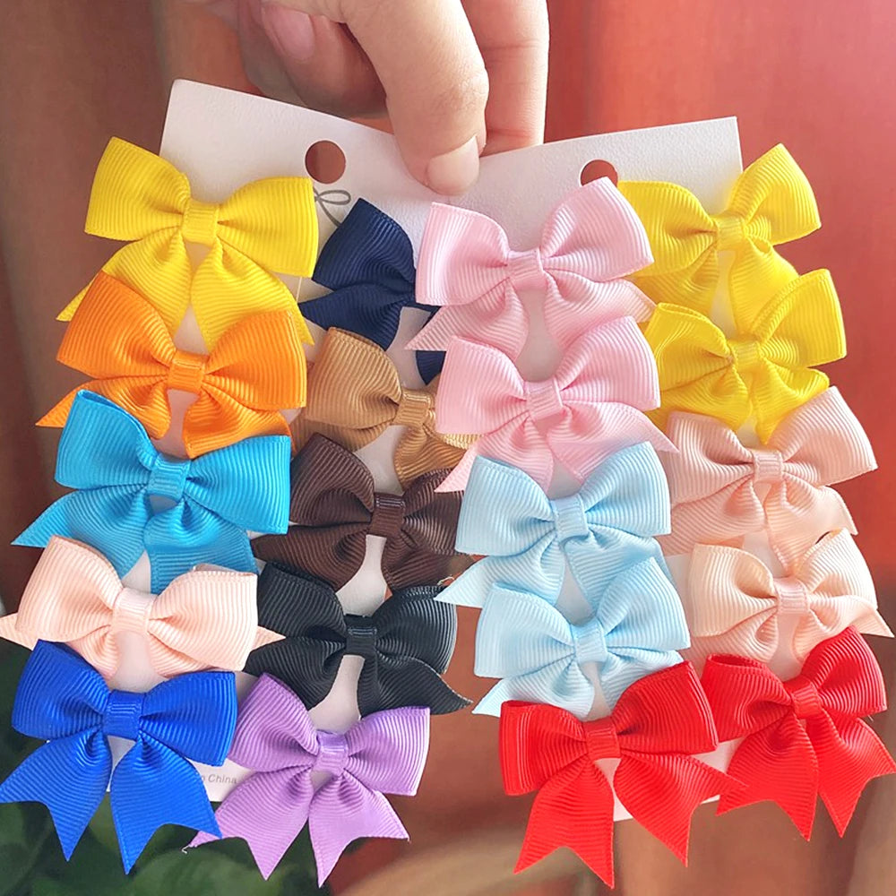 Kit 10 Laço para Bebês – Acessórios de Cabelo Feitos à Mão