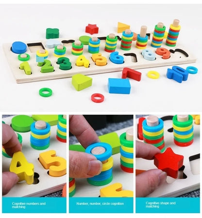 Montessori de madeira brinquedos educativos para crianças aprendizagem precoce