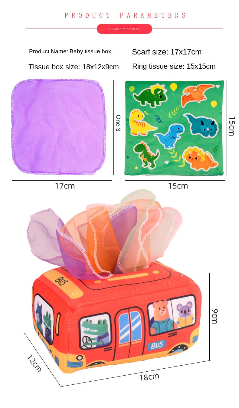 Baby Montessori Toy,Magic Tissue Box,Educational Learning Activity Sensory Toy For Kids  Finger Exercising  Busy Board Baby Game