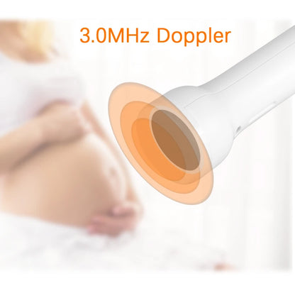 Upgraded 3.0MHz Doppler Fetal Heart rate Monitor Home Pregnancy Baby Fetal Sound Heart Rate Detector LCD Display No Radiation
