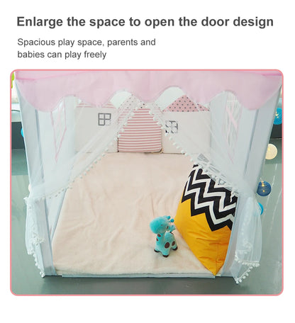 1.35M Large Children Toy Tent  Wigwam Folding Kids Tent Tipi Baby Play House Girls Pink Princess Castle Child Room Decor Gifts