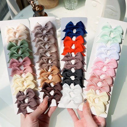 Kit 10 Laço para Bebês – Acessórios de Cabelo Feitos à Mão