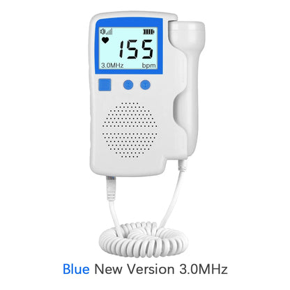 Upgraded 3.0MHz Doppler Fetal Heart rate Monitor Home Pregnancy Baby Fetal Sound Heart Rate Detector LCD Display No Radiation