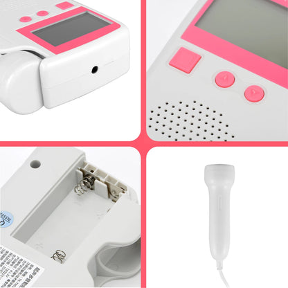 Upgraded 3.0MHz Doppler Fetal Heart rate Monitor Home Pregnancy Baby Fetal Sound Heart Rate Detector LCD Display No Radiation