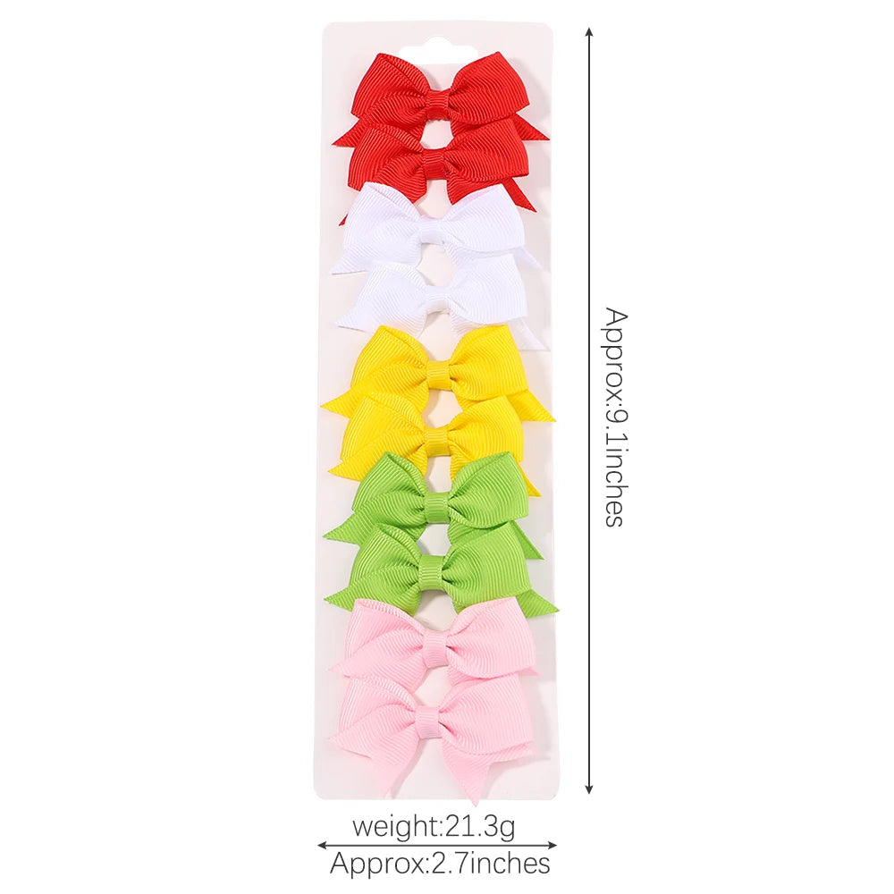 Kit 10 Laço para Bebês – Acessórios de Cabelo Feitos à Mão