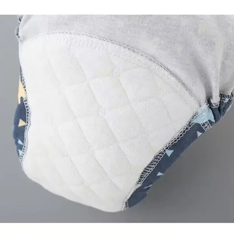 5PC 6 Layers Reusable Cotton Baby Training Pants, Baby Shorts, Underwear, Baby Diapers,