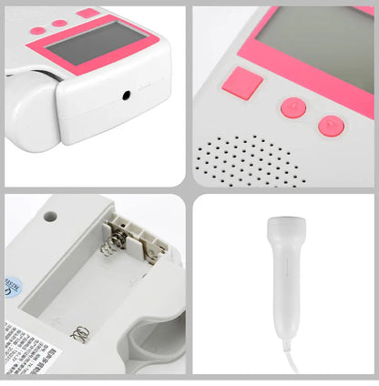 Upgraded 3.0MHz Doppler Fetal Heart rate Monitor Home Pregnancy Baby Fetal Sound Heart Rate Detector LCD Display No Radiation