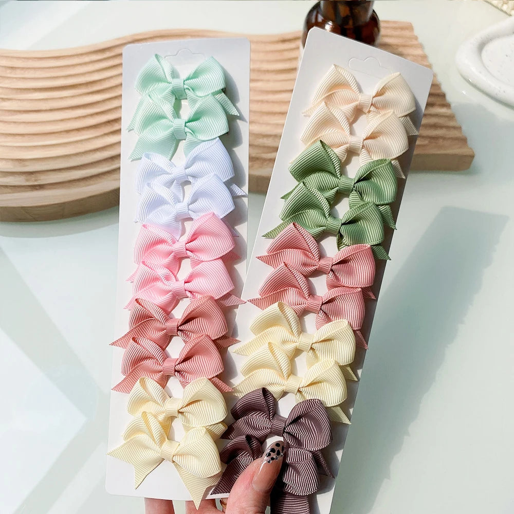 Kit 10 Laço para Bebês – Acessórios de Cabelo Feitos à Mão