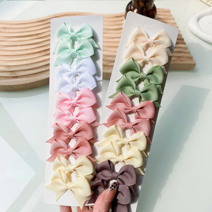 Kit 10 Laço para Bebês – Acessórios de Cabelo Feitos à Mão